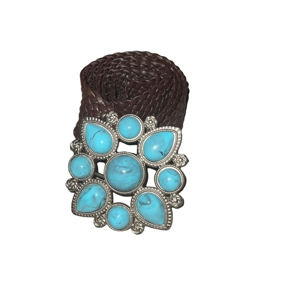 Turquoise Woman Leather Belt
